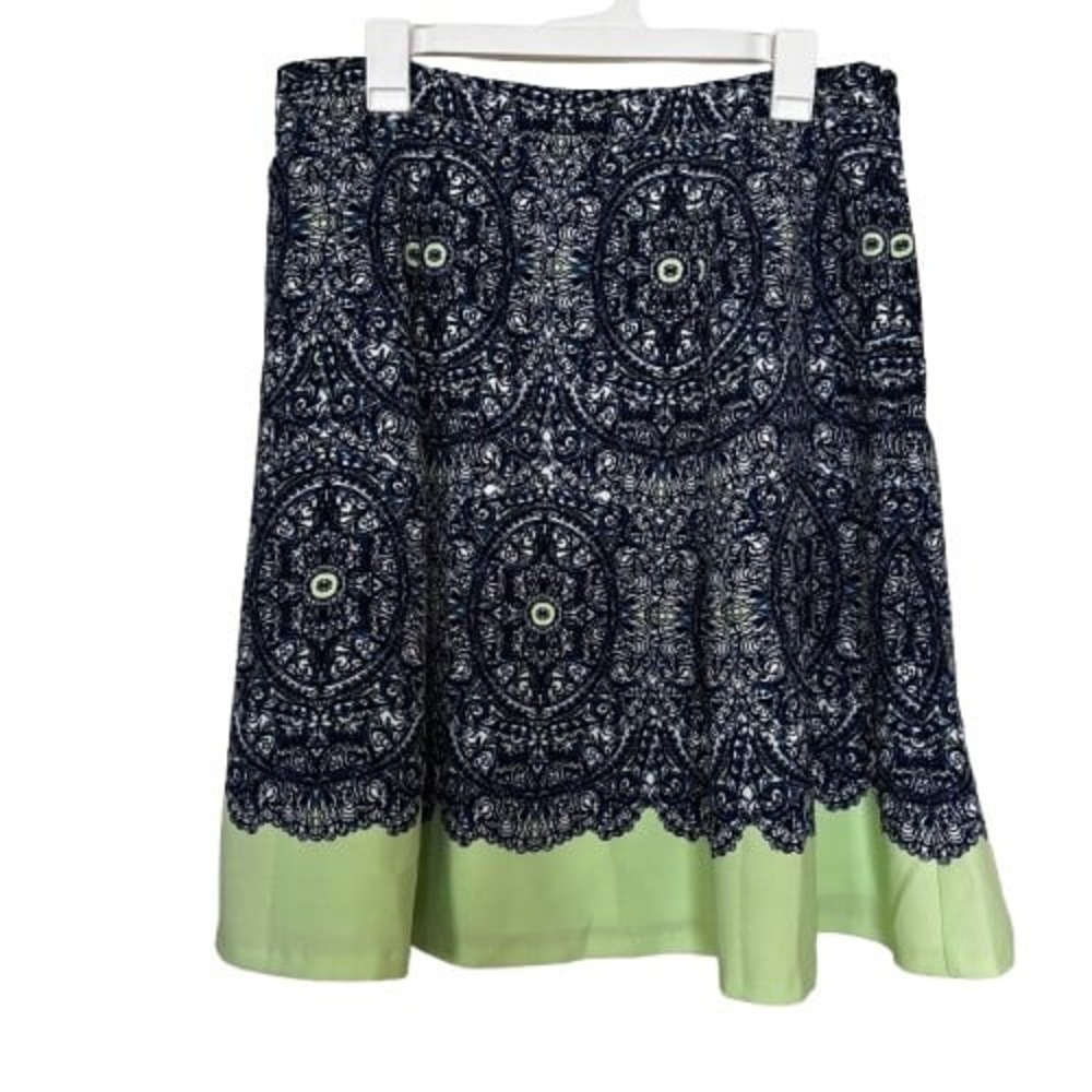 The‎ Limited Women's Skirt Green Blue Print Large